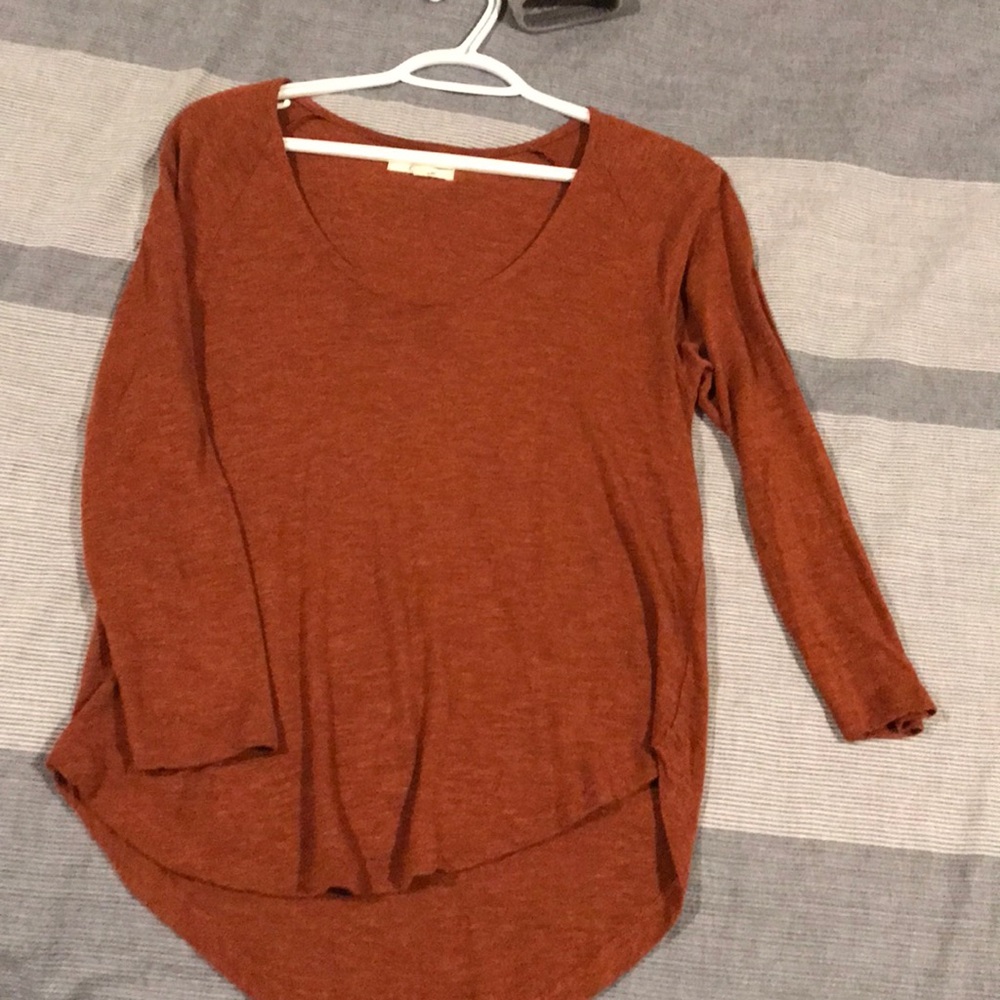 Madewell top small copperish brown
